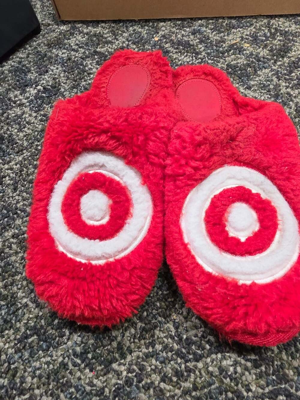 Target Bullseye Logo Scuff Slippers Size W 7/8 Red